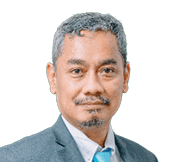 A man wearing a suit and tie is standing in front of a black background. AI generated content