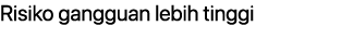 Risiko gangguan lebih tinggi