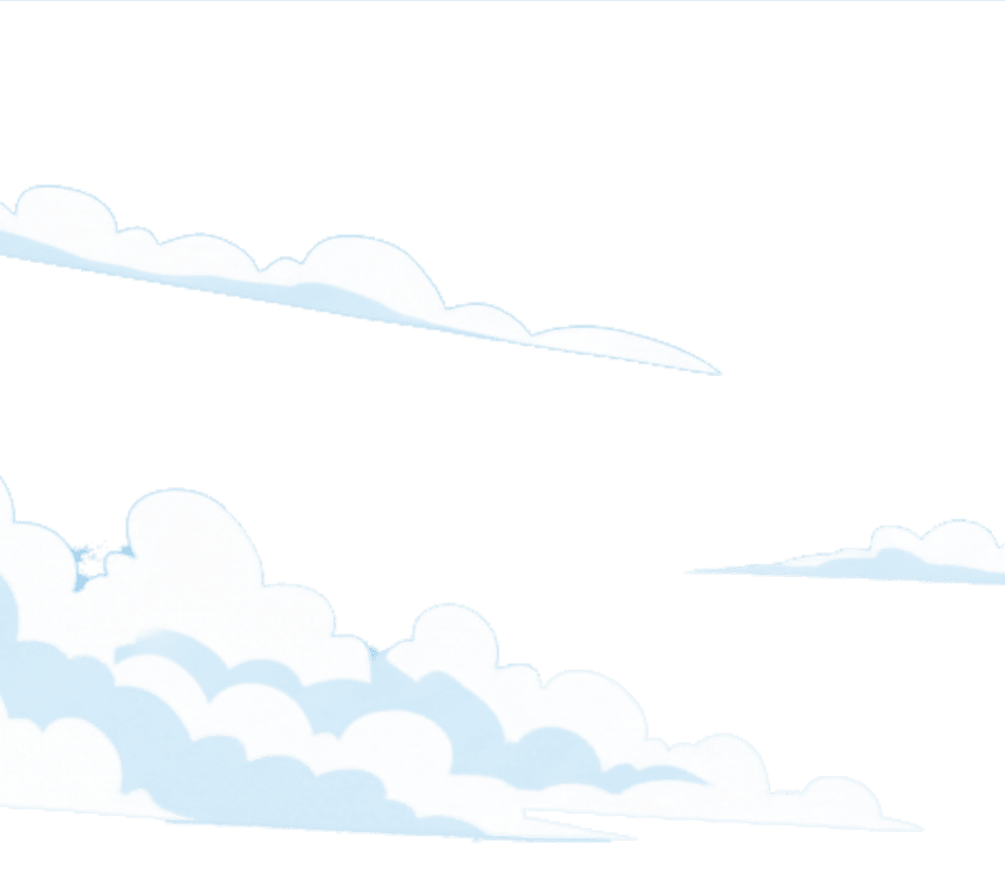 A cloudy sky with white clouds and a dark background. AI generated content