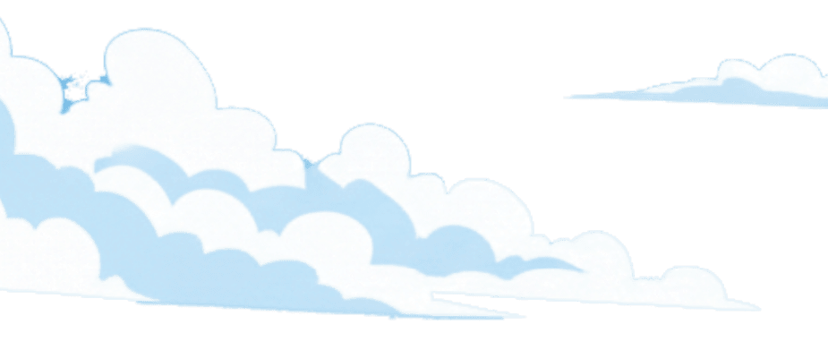 A cartoon image of a cloudy sky with a nude figure. AI generated content